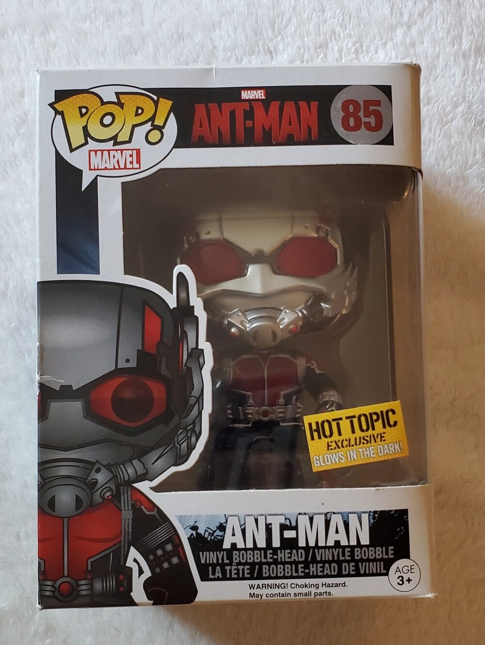 Funko Pop Marvels Ant-Man Hot Topic Exclusive 85 . Glows In The Dark !!